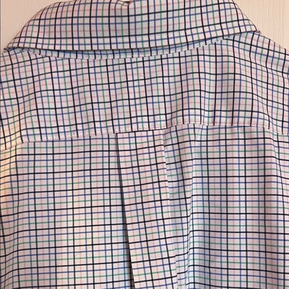Ralph Lauren White Button-Down Shirt with Blue & Green Pink Grid XL - Picture 6 of 7